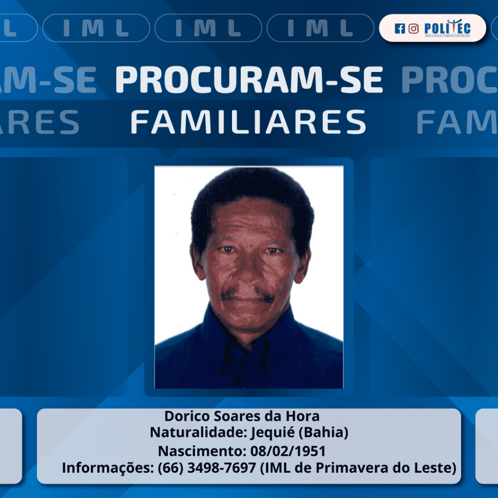 IML busca familiares de vítima encontrada morta próximo a assentamento em Mato Grosso 76 IML busca familiares de vítima encontrada morta próximo a assentamento em Mato Grosso