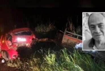 Vítima ficou presa às ferragens após invadir pista contrária e bater de frente com o caminhão. 