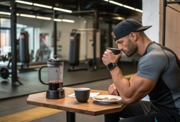 Café antes de ir para academia