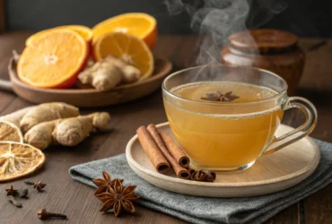 Como fazer Chá de Laranja, Gengibre e Canela