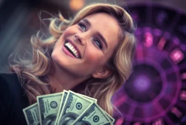 Mulher feliz Conexão com muito dinheiro