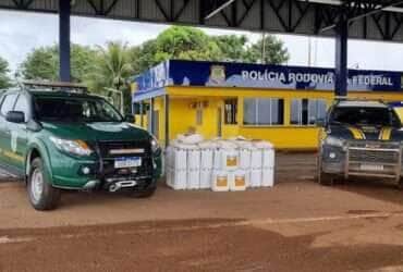 Carga ilegal estava em meio a produtos autorizados e foi interceptada em ação integrada das forças de segurança. 