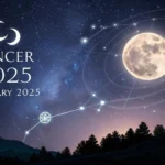 A representação das energias astrológicas para Câncer no dia 3 de fevereiro de 2025.