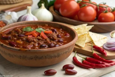 Chili Mexicano com Carne e Feijão