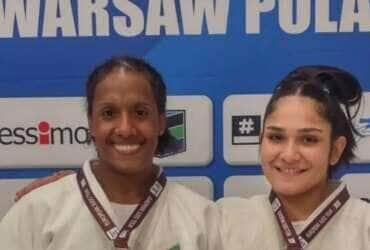 Karol Gimenes e Beatriz Freitas no Open Europeu de Judô
