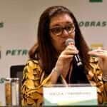 Rio de Janeiro (RJ), 27/02/2025 - A presidente da Petrobras, Magda Chambriard, fala durante  coletiva sobre os resultados financeiros da Petrobras de 2024.  Foto: Tânia Rêgo/Agência Brasil