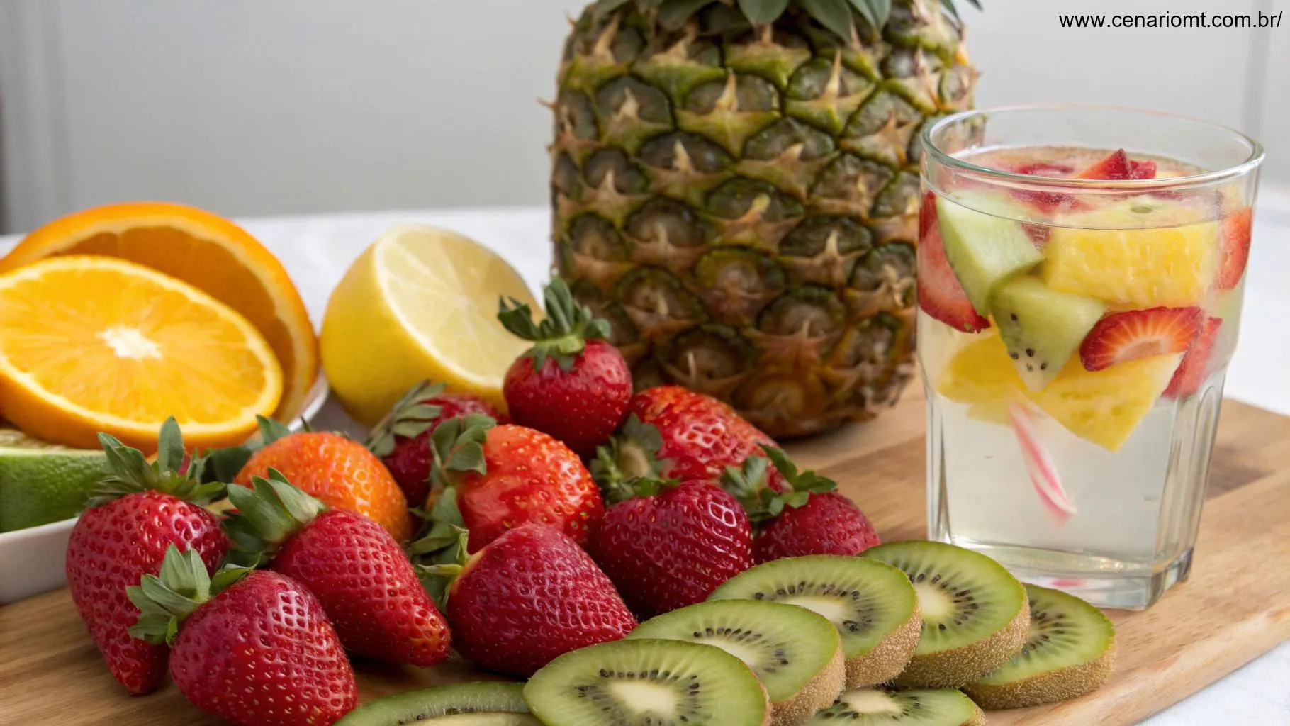 Variedades de frutas para aumentar o sabor.