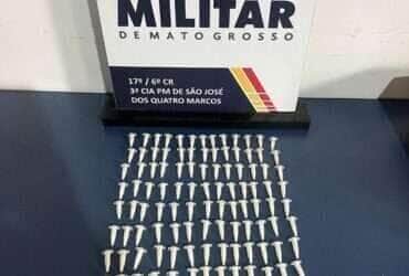 128 porções de cocaína apreendidas em mato grosso