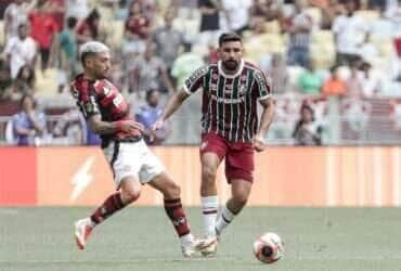 Lance do jogo entre Flamengo e Fluminense. Imagem: Lucas Merçon/FFC