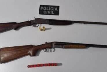 Apreensão de armas em Matupá: Polícia confisca espingardas e munições em residência