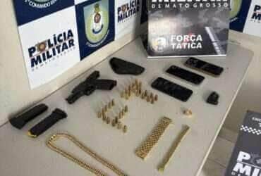 Força Tática prende homem com arma de fogo e munições em Cuiabá