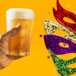 Foto de Carnaval, Imagem de Carnaval, Máscara de carnaval, copo de Cerveja