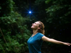 Mulher feliz com os Ventos da mudança