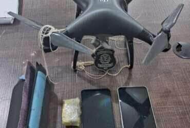 Polícia Penal abate mais um drone e evita entrada de celulares em penitenciária em Rondonópolis