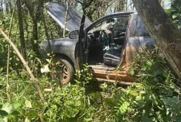 Com apoio de helicóptero, forças de segurança recuperam camionete furtada em Lucas do Rio Verde
