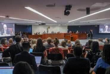 Brasília (DF) 25/03/2025 - O Supremo Tribunal Federal (STF) começa a julgar, o ex-presidente Jair Bolsonaro e mais sete denunciados pela trama golpista vão se tornar réus na ação.
O caso será julgado pela Primeira Turma da Corte, colegiado formado por cinco dos 11 ministros que compõem o tribunal. 
Foto: Antonio Augusto/STF