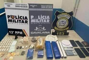 Operação conjunta apreende grande quantidade de entorpecentes e materiais usados na comercialização de drogas