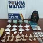 porções de droga apreendidas em primavera do leste