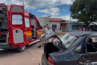 Família fica ferida em colisão entre carros em Sinop