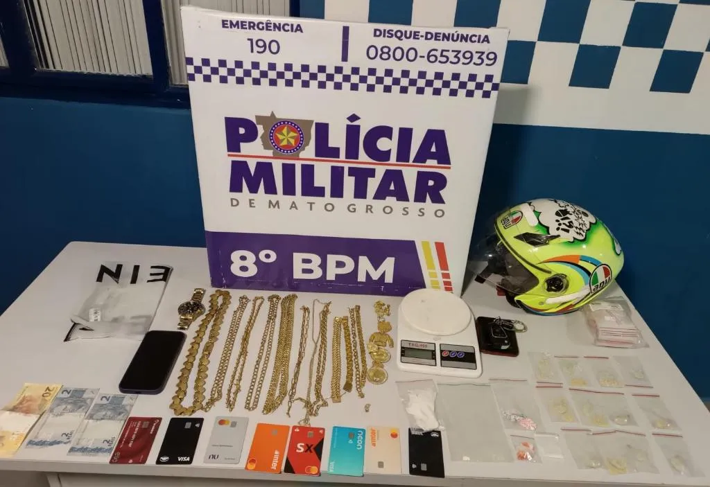 Faccionado é preso em Mato Grosso com drogas e materiais ilícitos