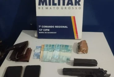 Itens apreendidos pela Polícia Militar de Mato Grosso