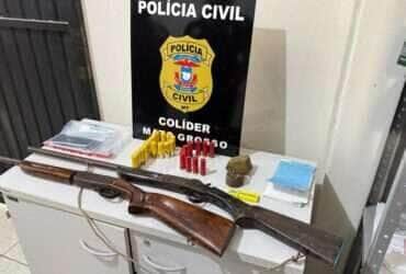 Polícia apreende armas de fogo, munições e droga na zona rural de Colíder
