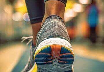 detalhe dos pes de corrida de um atleta em uma esteira 841543 11831 e1743617099841