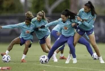treino da seleção brasileira feminina de futebol nos EUA, em 1º/04/2025