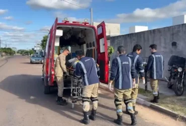 Trabalhador cai de cinco metros em obra e é socorrido por bombeiros em Mato Grosso