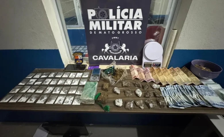 Cavalaria da PM prende nove suspeitos por tráfico, roubo e abandono de incapaz em Mato Grosso