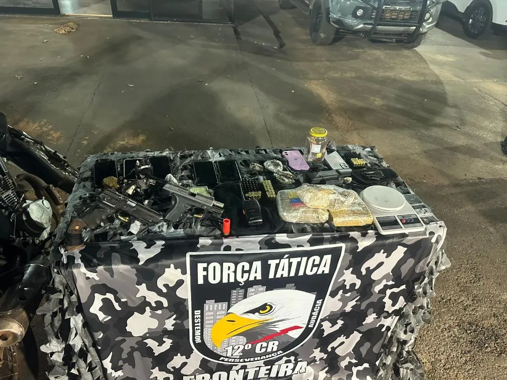 Força Tática apreende armas e drogas durante operação em Pontes e Lacerda
