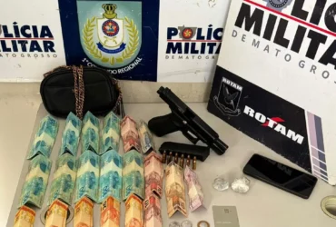 Homem com três mandados é preso com arma e documentos falsos em Mato Grosso