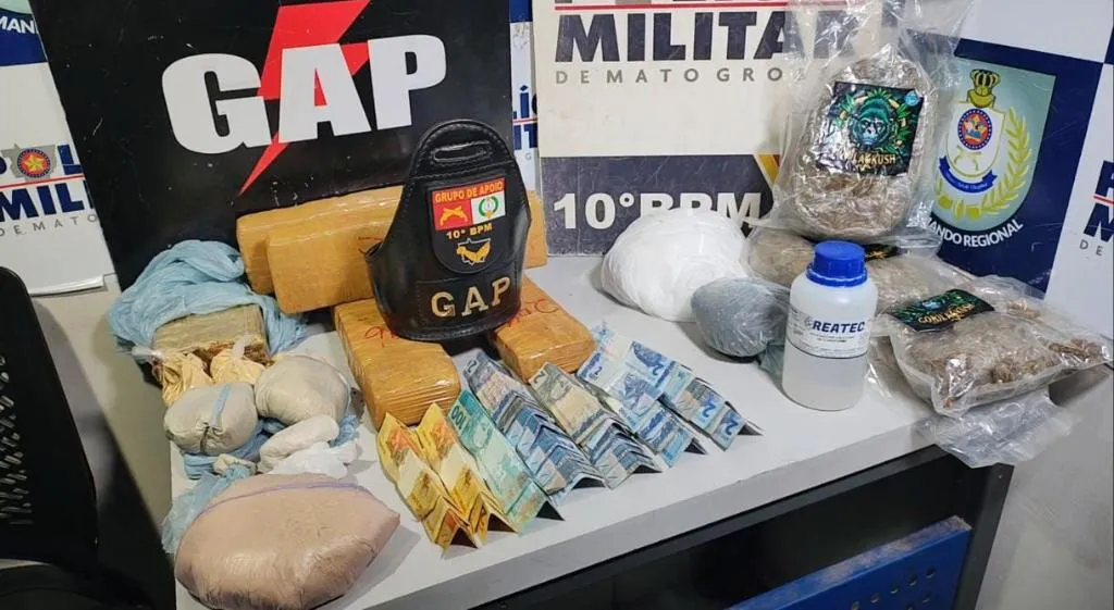 Polícia apreende drogas após denúncia de homicídio em Cuiabá