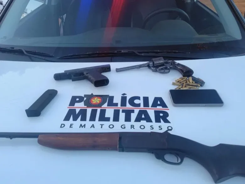 Polícia Militar apreende armas de facção em Mato Grosso