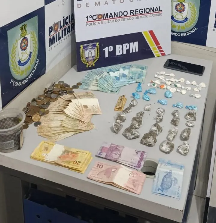 PM apreende drogas e R$ 4,3 mil com motorista em alta velocidade em Mato Grosso