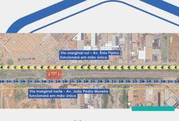 Transito alterado em vias marginais da BR 163 devido a obras