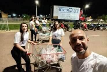 Tres toneladas de alimentos sao arrecadados na primeira noite da ExpoNorte