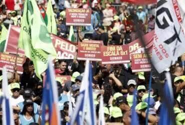 São Paulo (SP), 01/05/2025. Ato do dia 1º de Maio das Centrais Sindicais, na Praça Campo de Bagatelle,. Foto: Paulo Pinto/Agência Brasil