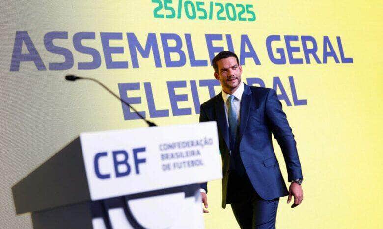 São Paulo- 25/05/2025 - Candidato único, Samir Xaud é eleito presidente da CBF. Foto  Rafael Ribeiro/CBF