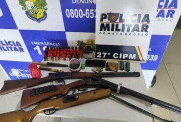 Homem é preso por ameaças e posse ilegal de armas na zona rural de Confresa