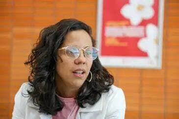 Fabio Rodrigues-Pozzebom/Agência Brasil Brasília (DF), 17/05/2025 - Amanda Gayatri participa da mostra de cinema antimanicomial, no Cine Brasília. Foto: Fabio Rodrigues-Pozzebom/Agência Brasil