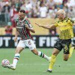 Lance de Borussia Dortmund x Fluminense. Imagem: Lucas Merçon/FFC