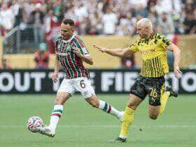 Lance de Borussia Dortmund x Fluminense. Imagem: Lucas Merçon/FFC