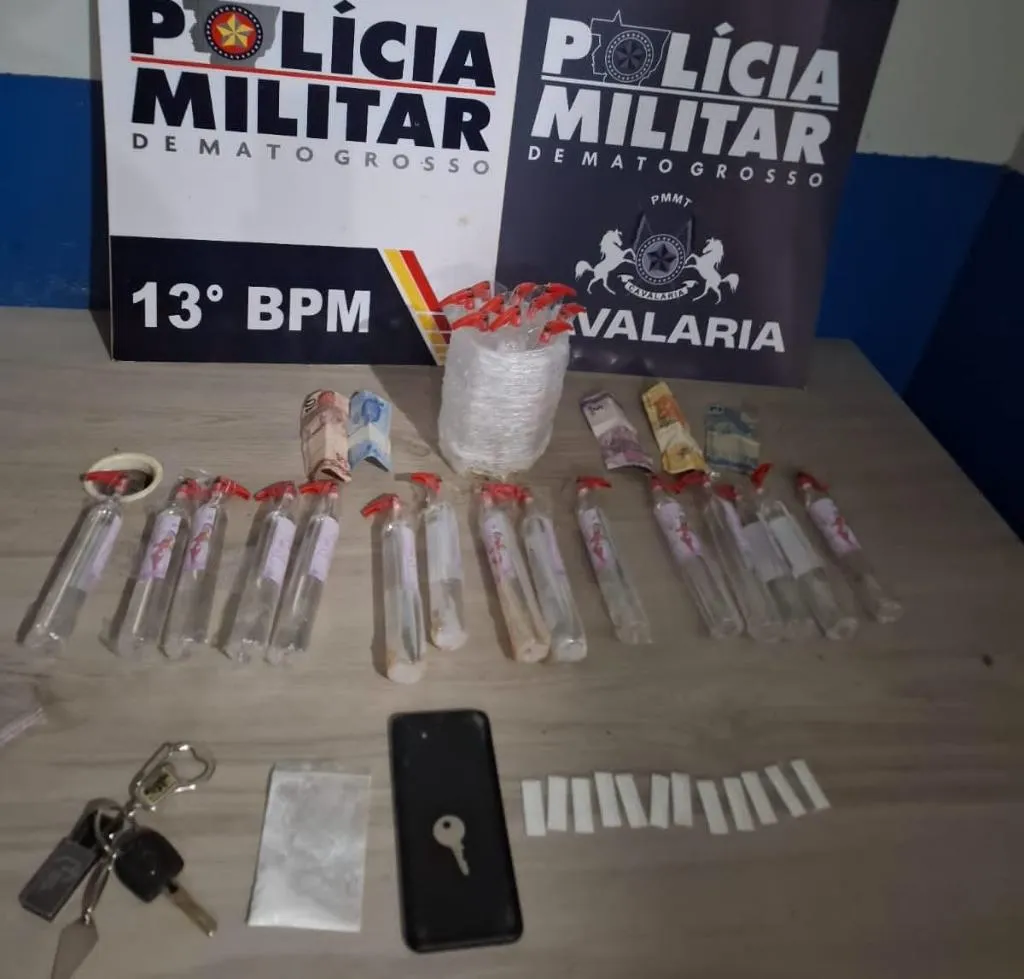 Cavalaria da PM detém faccionados com drogas durante patrulhamento em Lucas do Rio Verde