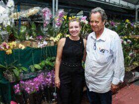 Flavia Moretti visita 1° Festival de Flores e Plantas de Varzea Grande