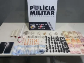 Força Tática apreende drogas e prende suspeito com histórico criminal em Várzea Grande