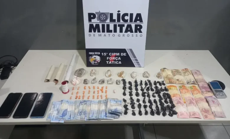 Força Tática apreende drogas e prende suspeito com histórico criminal em Várzea Grande