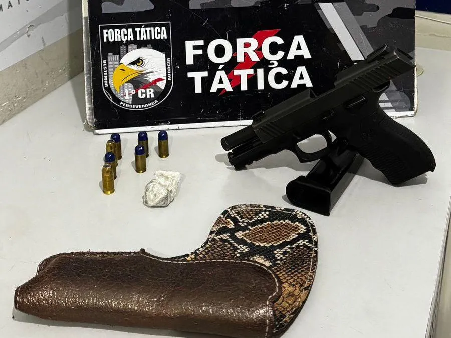 Força prende suspeito armado com pistola em Cuiabá