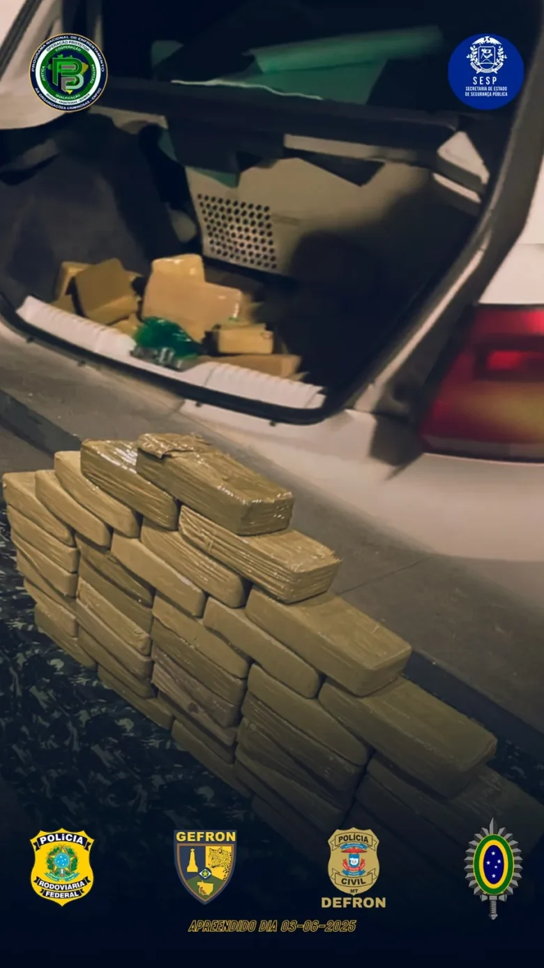 Gefron apreende 40 quilos de droga e causa prejuízo milionário ao crime
