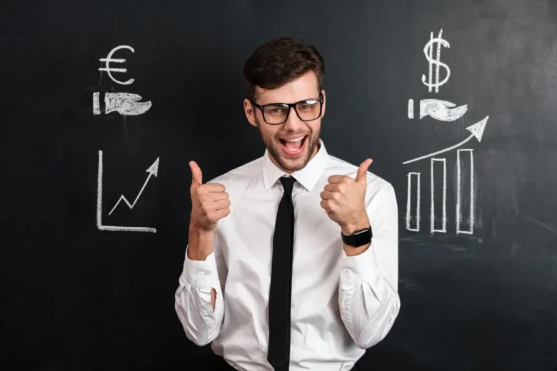 Homem sem problemas financeiros